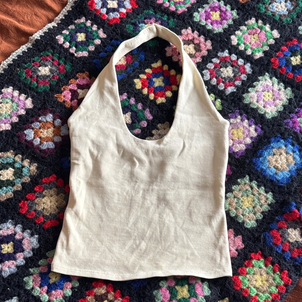 Elegant butter yellow Halter Top